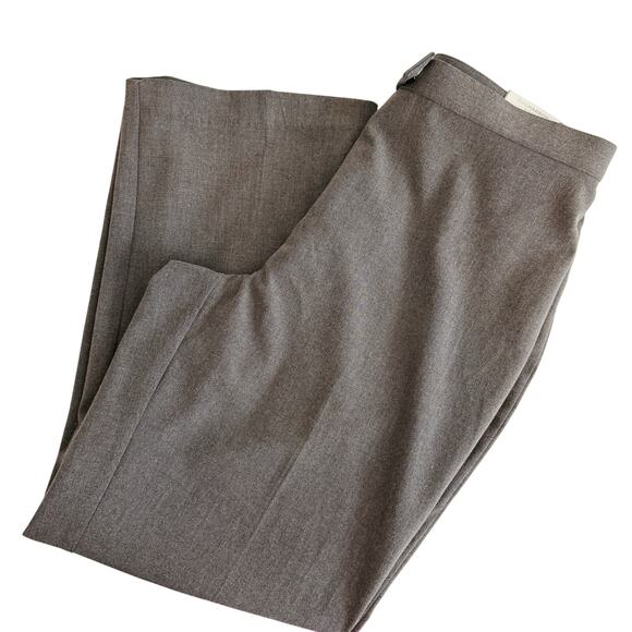NWT Sagharbor Woman’s Stretch Petite Size 14P Hunter Gray Dress Pants Career - Picture 1 of 9